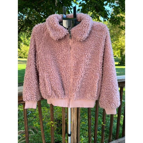Mustard Seed Bomber Jacket Mauve Shag - Picture 1 of 4